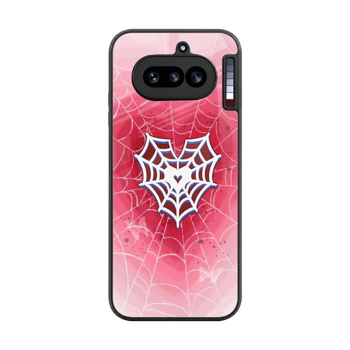 Y2K Hearts X Web back phone cover | glass case for nothing phone 4a
