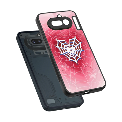 Y2K Hearts X Web sleek nothing phone 4a cover with tempered glass back and TPU edges