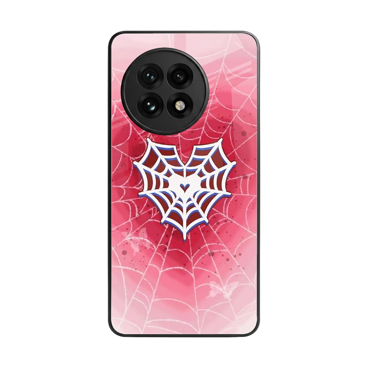 Y2K Hearts X Web back phone cover | glass case for oneplus 13r