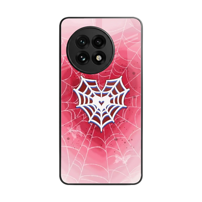 Y2K Hearts X Web back phone cover | glass case for oneplus 13r