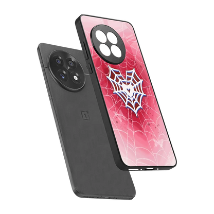 Y2K Hearts X Web sleek oneplus 13r cover with tempered glass back and TPU edges
