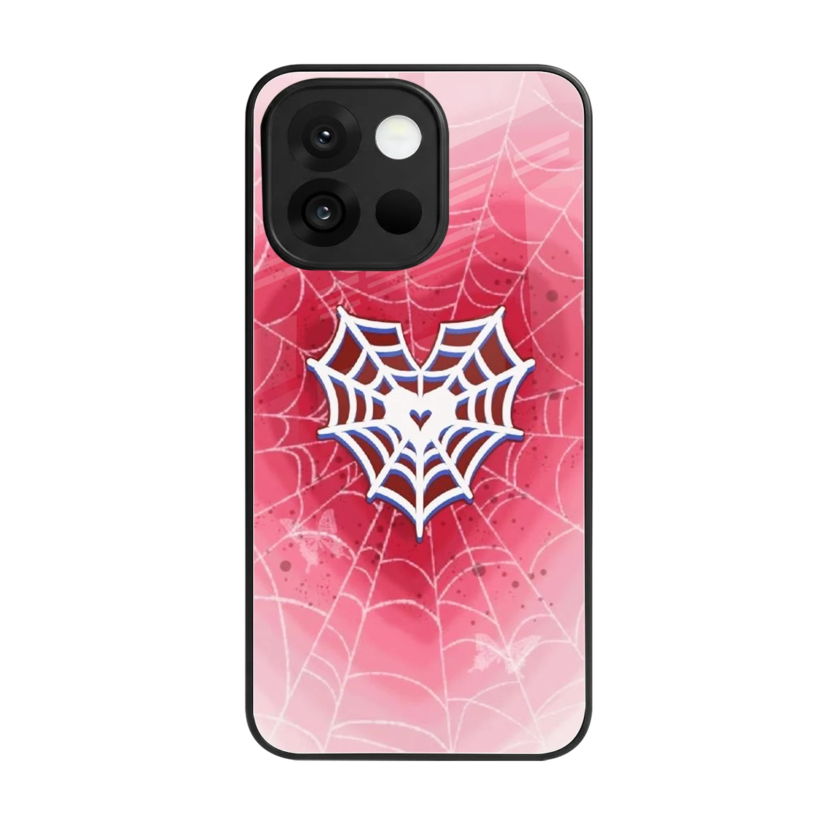Y2K Hearts X Web back phone cover | glass case for oneplus 13s