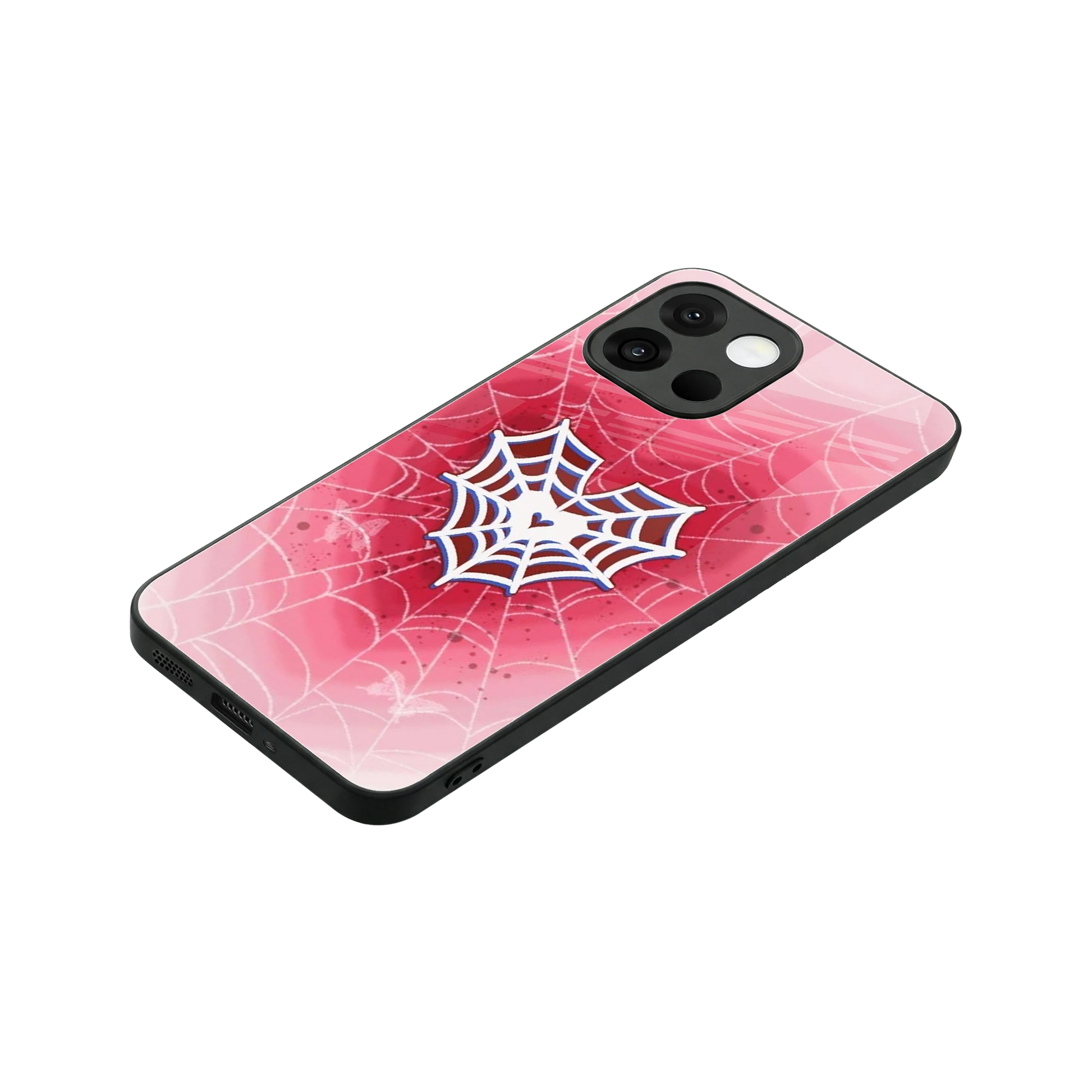 Y2K Hearts X Web stylish phone case for oneplus 13s | glossy glass and slim fit