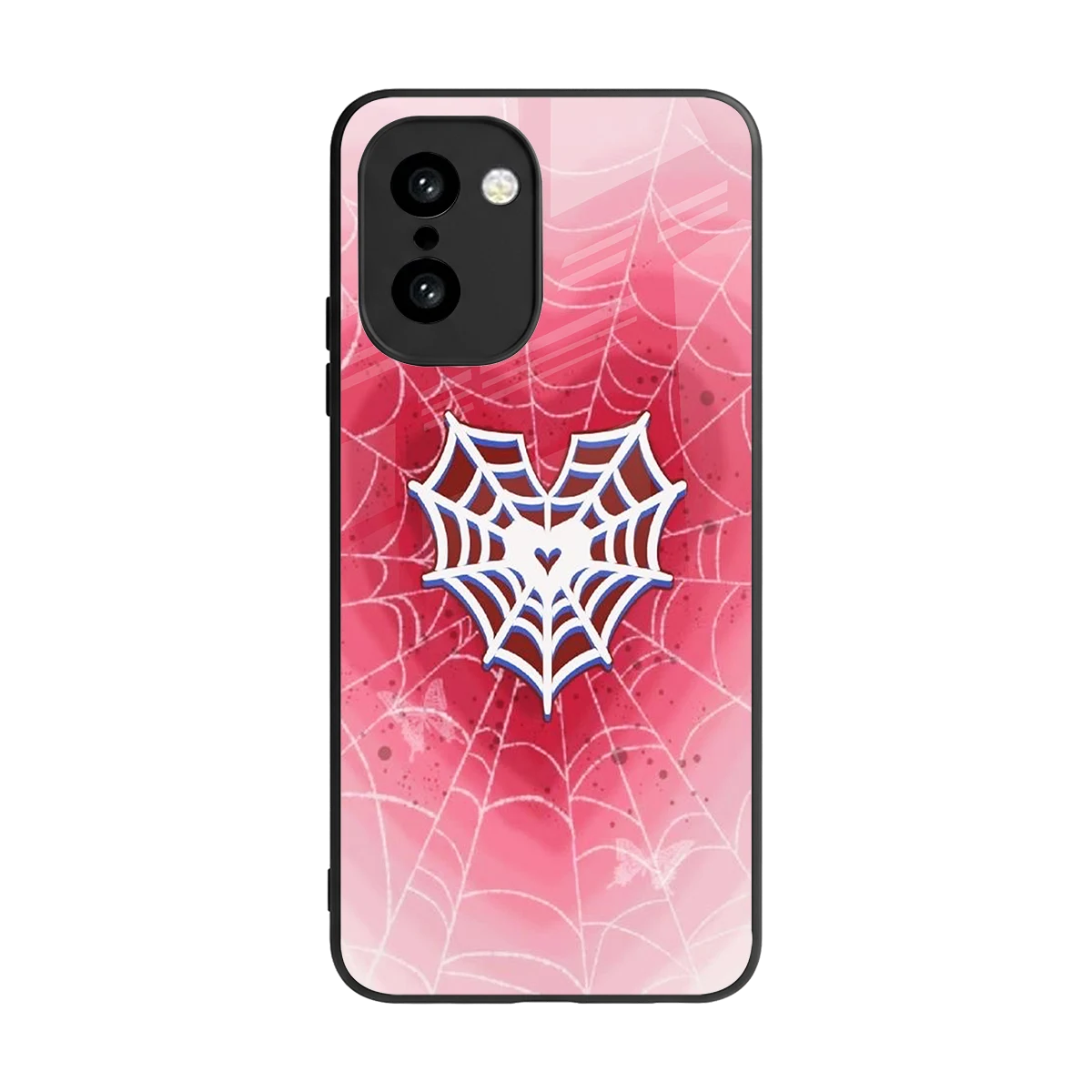 Y2K Hearts X Web back phone cover | glass case for oneplus 15r