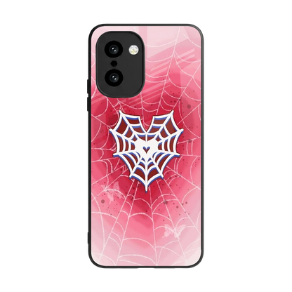 Y2K Hearts X Web back phone cover | glass case for oneplus 15r