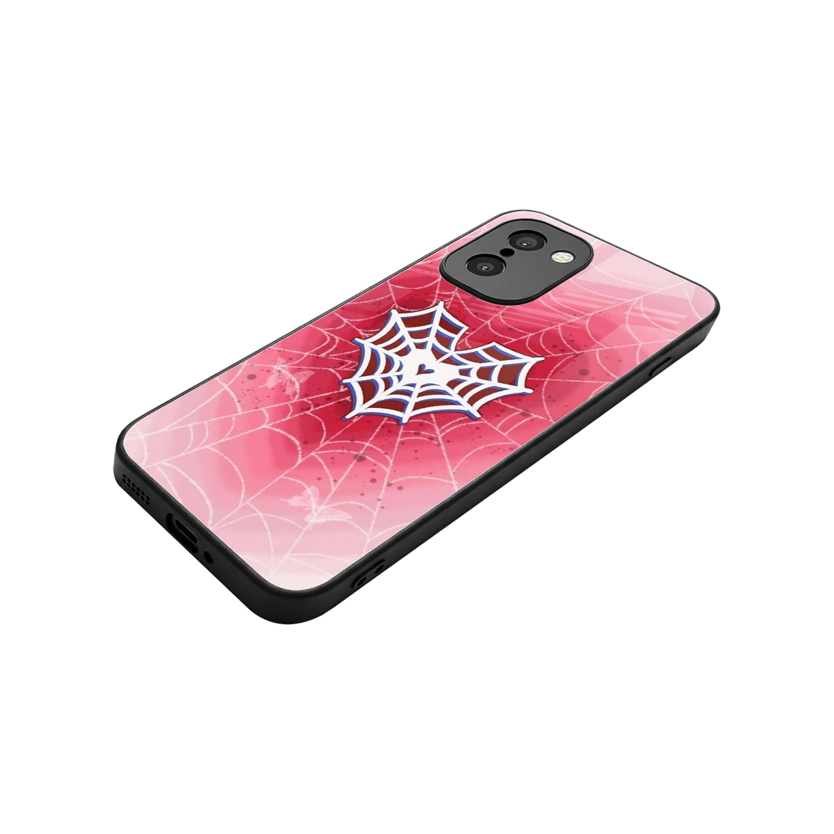 Y2K Hearts X Web stylish phone case for oneplus 15r | glossy glass and slim fit