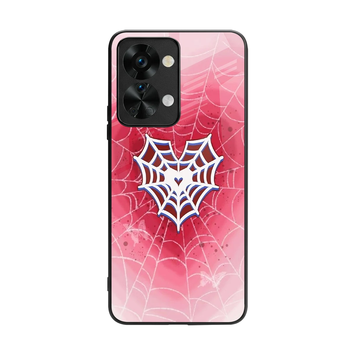 Y2K Hearts X Web back phone cover | glass case for oneplus nord 2t