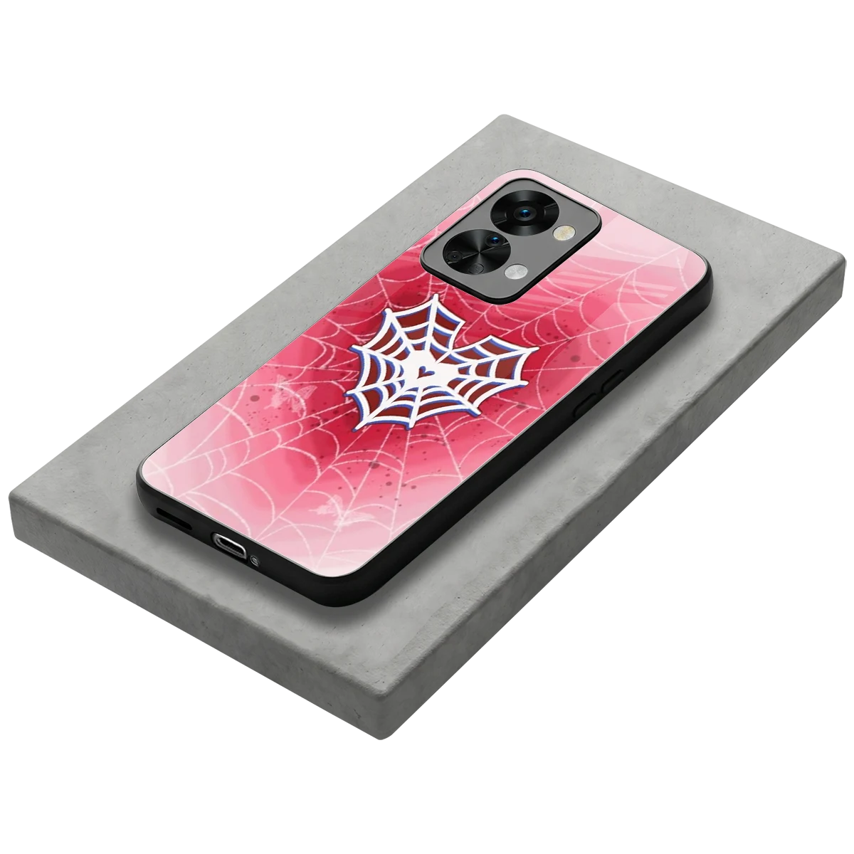 Y2K Hearts X Web stylish phone case for oneplus nord 2t | glossy glass and slim fit