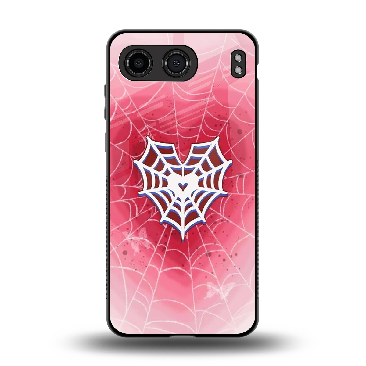 Y2K Hearts X Web back phone cover | glass case for oneplus nord 4