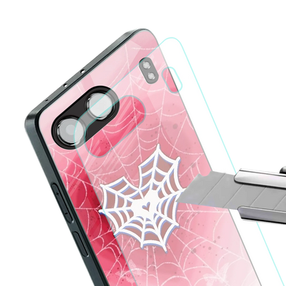 Y2K Hearts X Web stylish phone case for oneplus nord 4 | glossy glass and slim fit