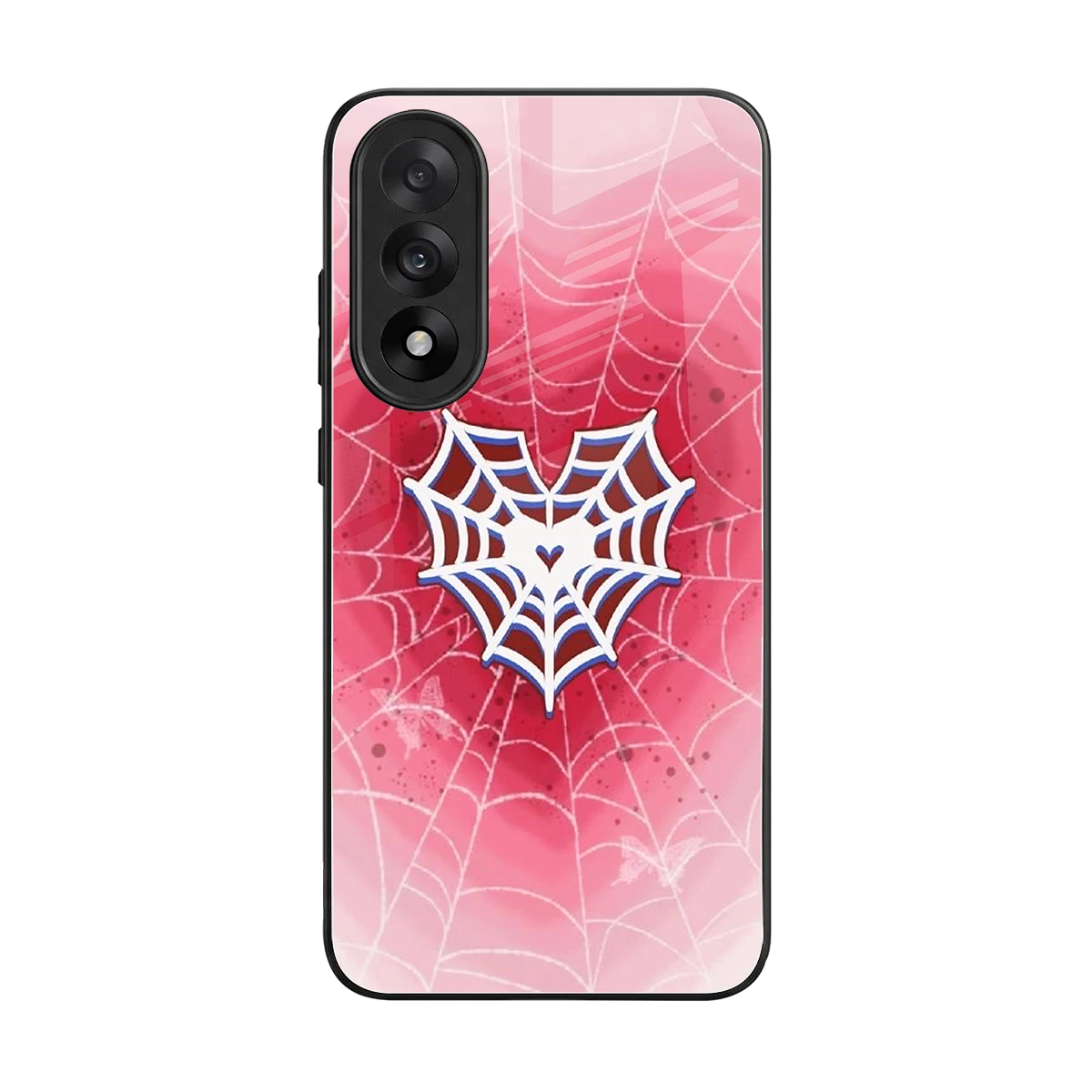 Y2K Hearts X Web back phone cover | glass case for oneplus nord 5