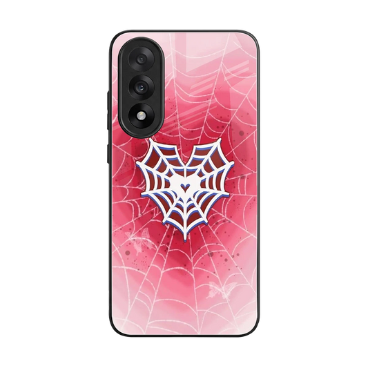 Y2K Hearts X Web back phone cover | glass case for oneplus nord 5