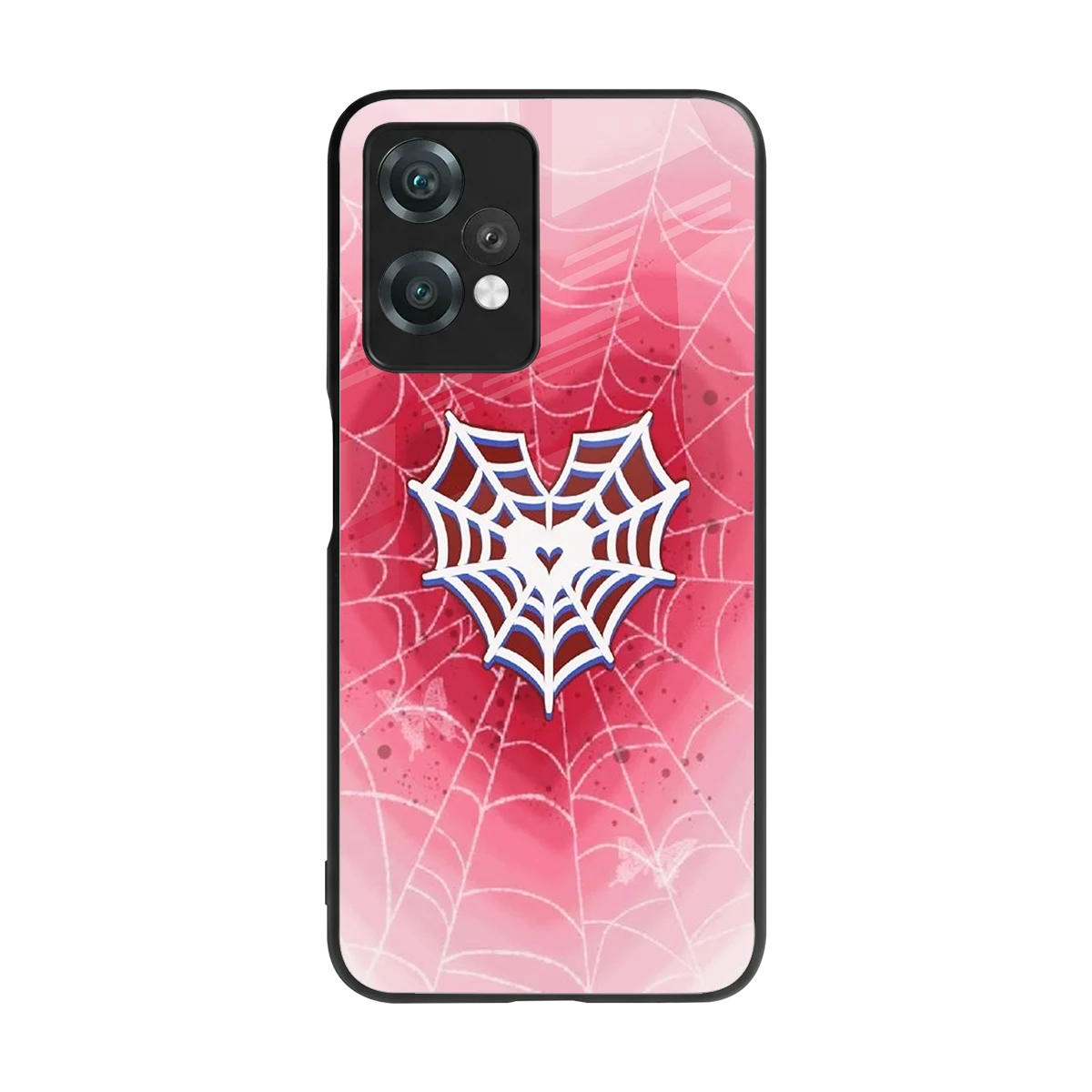 Y2K Hearts X Web back phone cover | glass case for oneplus nord ce 2 lite