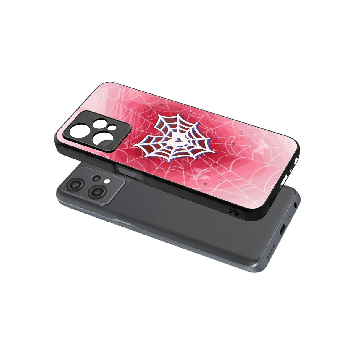 Y2K Hearts X Web sleek oneplus nord ce 2 lite cover with tempered glass back and TPU edges