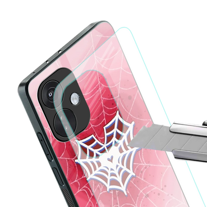 Y2K Hearts X Web stylish phone case for oneplus nord ce 3 | glossy glass and slim fit