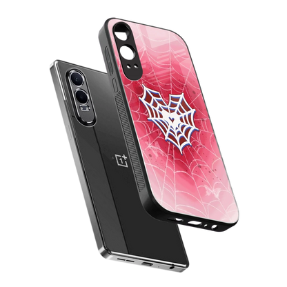 Y2K Hearts X Web sleek oneplus nord ce 4 lite cover with tempered glass back and TPU edges