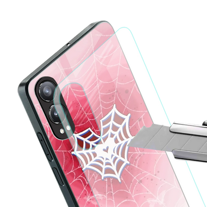 Y2K Hearts X Web stylish phone case for oneplus nord ce 4 lite | glossy glass and slim fit