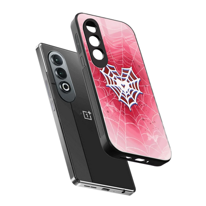 Y2K Hearts X Web sleek oneplus nord ce 4 cover with tempered glass back and TPU edges