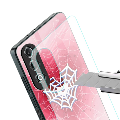 Y2K Hearts X Web stylish phone case for oneplus nord ce 4 | glossy glass and slim fit