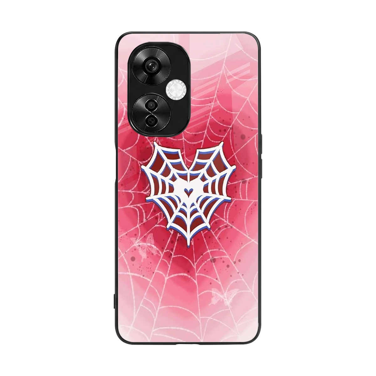 Y2K Hearts X Web back phone cover | glass case for oneplus nord ce 3 lite