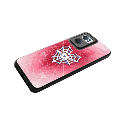 Y2K Hearts X Web stylish phone case for oneplus nord ce 2 | glossy glass and slim fit