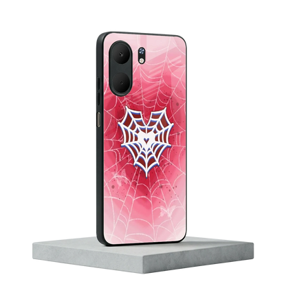 Y2K Hearts X Web oppo a5x 5g mobile cover | shockproof glass phone case