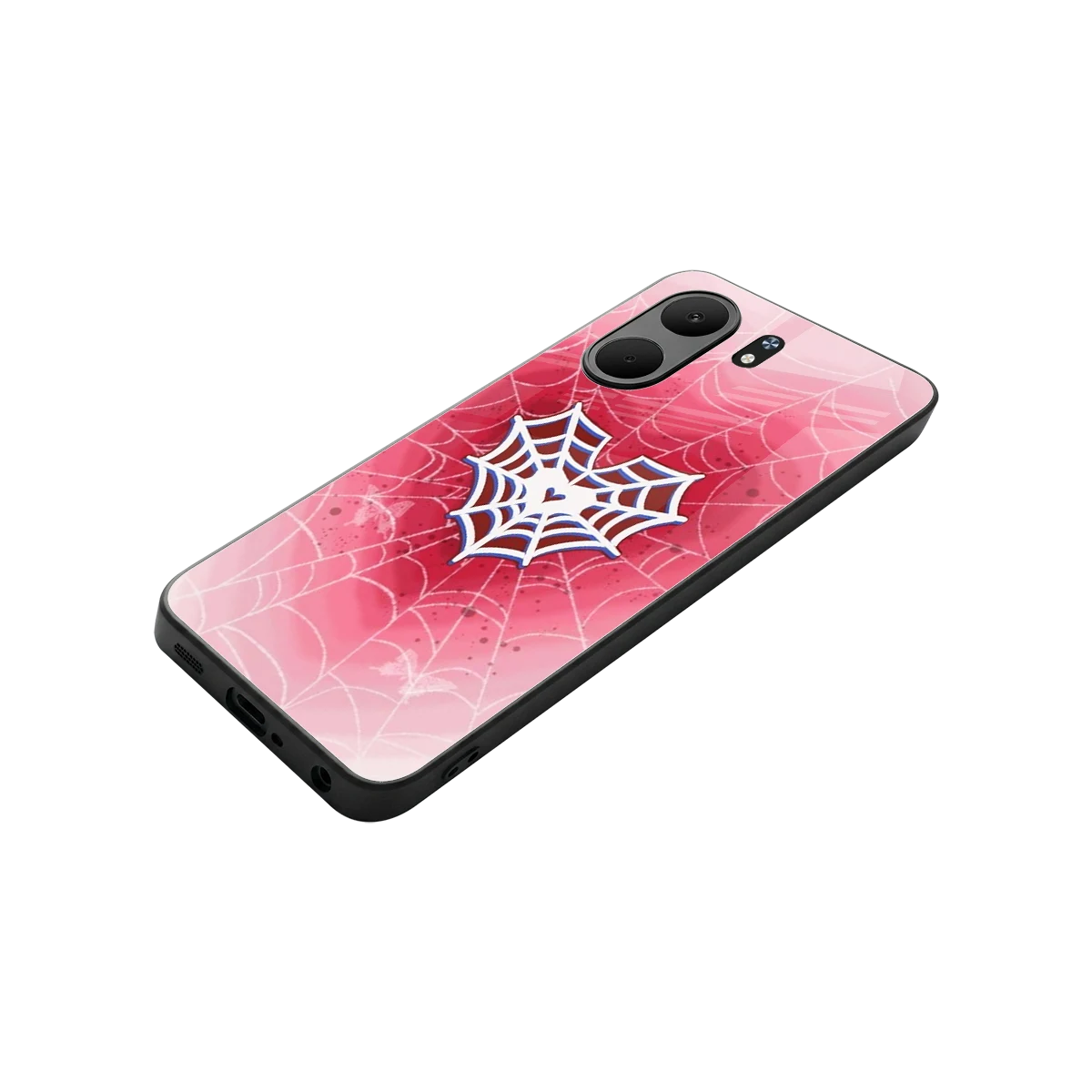 Y2K Hearts X Web stylish phone case for oppo a5x 5g | glossy glass and slim fit