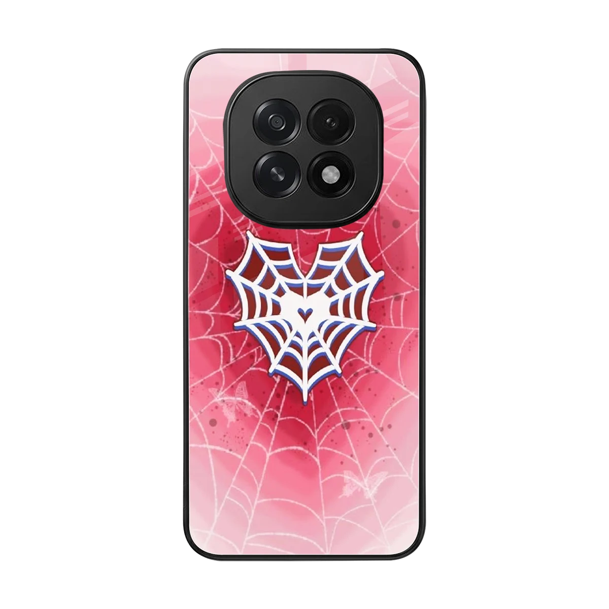 Y2K Hearts X Web back phone cover | glass case for oppo f29 5g