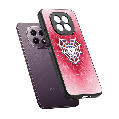 Y2K Hearts X Web sleek oppo f29 5g cover with tempered glass back and TPU edges