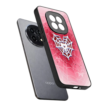 Y2K Hearts X Web sleek oppo f29 pro 5g cover with tempered glass back and TPU edges