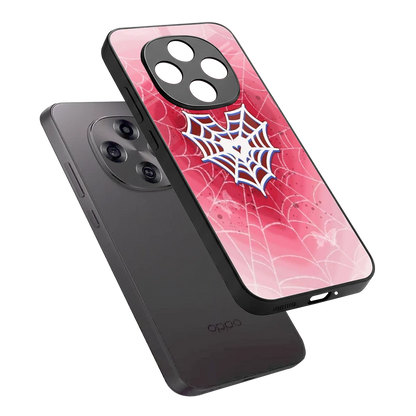Y2K Hearts X Web sleek oppo f31 pro 5g cover with tempered glass back and TPU edges