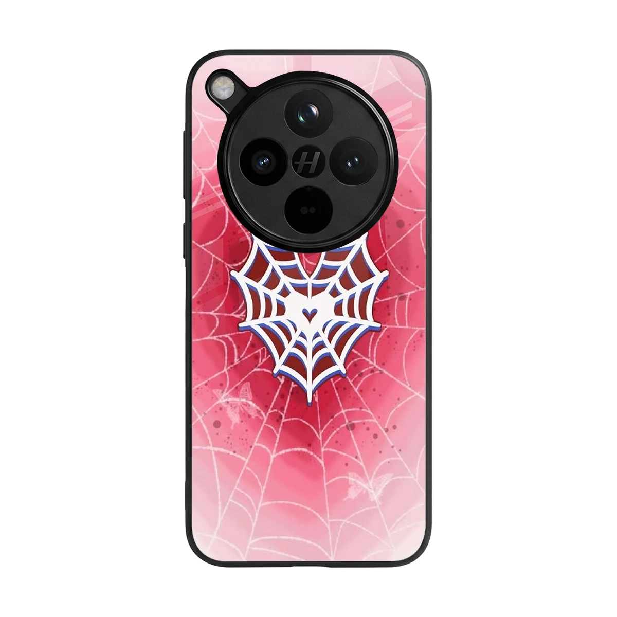 Y2K Hearts X Web back phone cover | glass case for oppo find x8