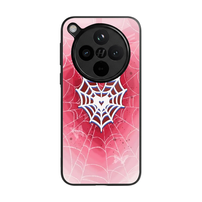 Y2K Hearts X Web back phone cover | glass case for oppo find x8