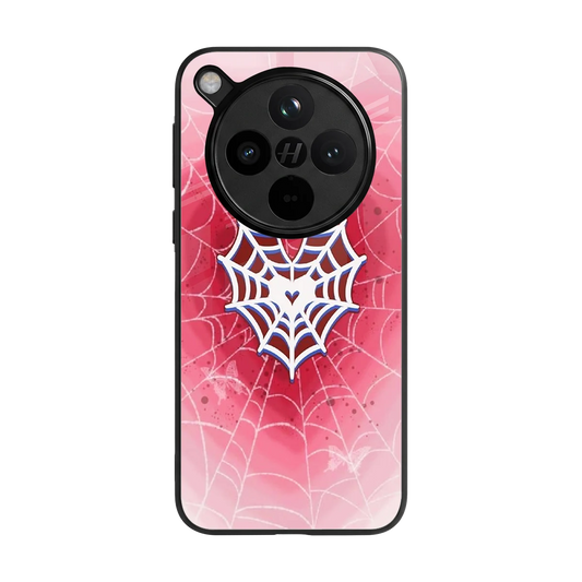 Y2K Hearts X Web back phone cover | glass case for oppo find x8