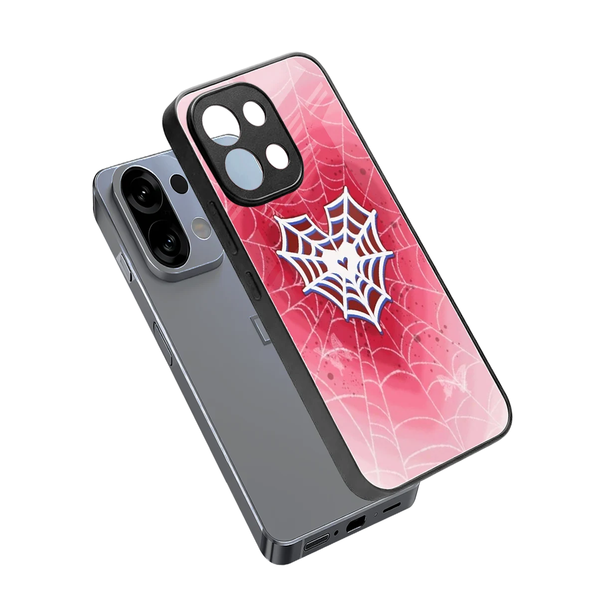 Y2K Hearts X Web sleek oppo k13 5g cover with tempered glass back and TPU edges