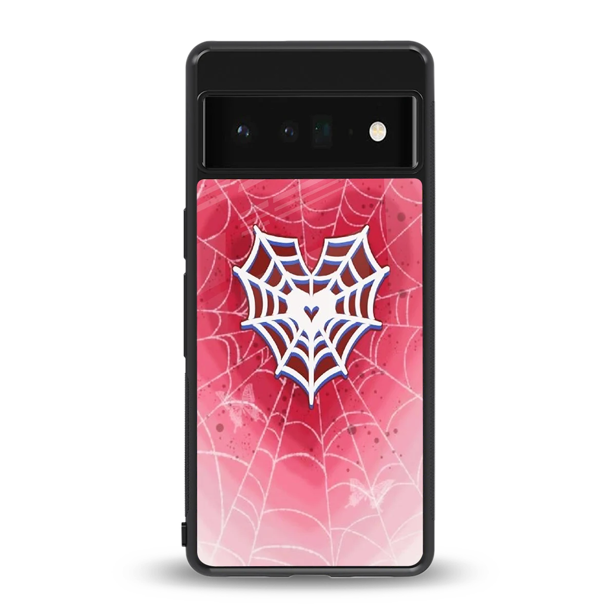 Y2K Hearts X Web back phone cover | glass case for google pixel 6 pro