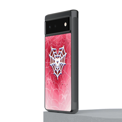 Y2K Hearts X Web stylish phone case for google pixel 6a | glossy glass and slim fit