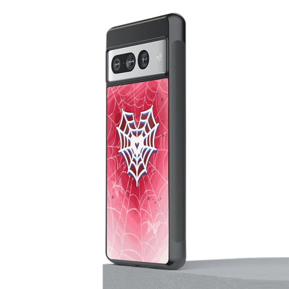 Y2K Hearts X Web stylish phone case for google pixel 7 pro | glossy glass and slim fit