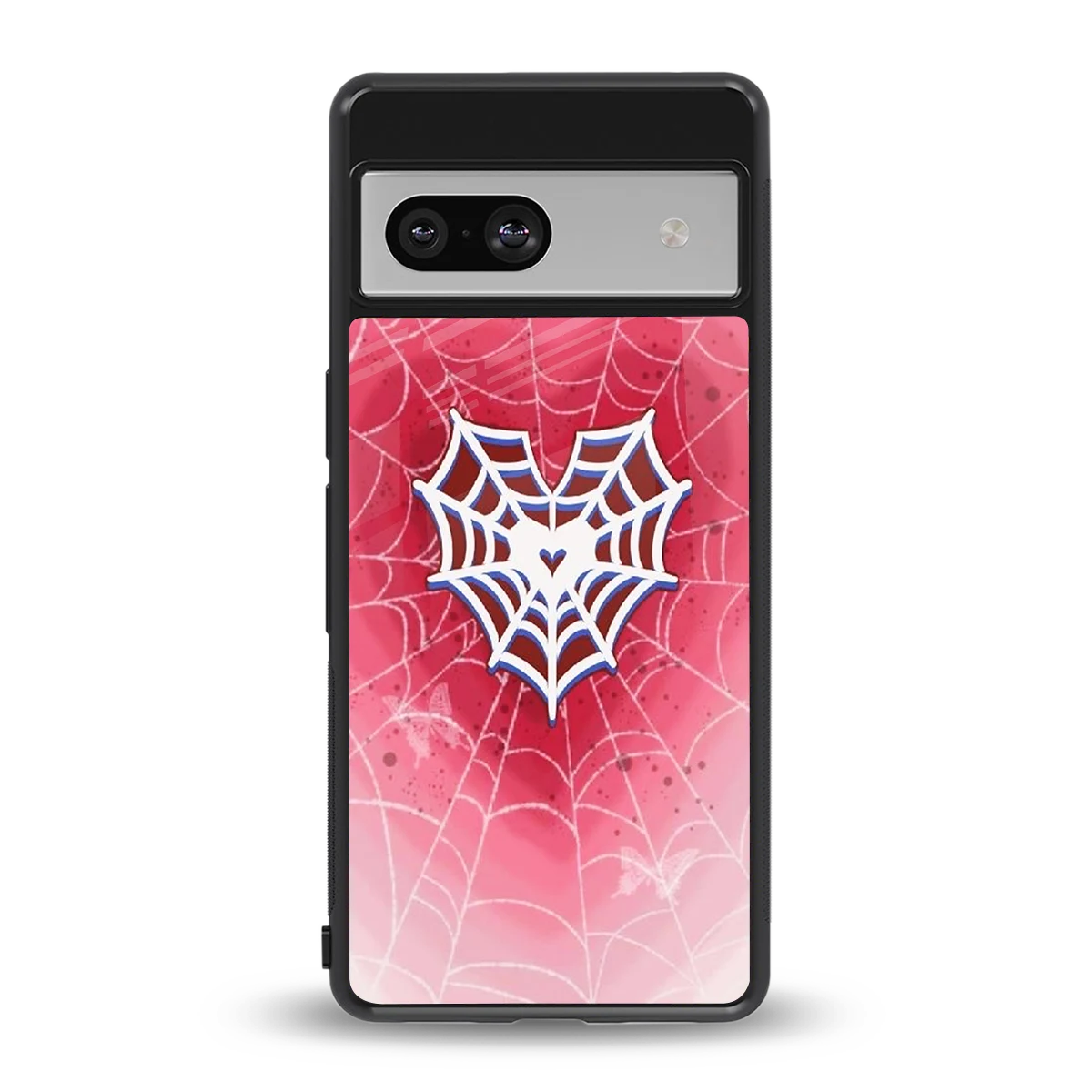 Y2K Hearts X Web back phone cover | glass case for google pixel 7a