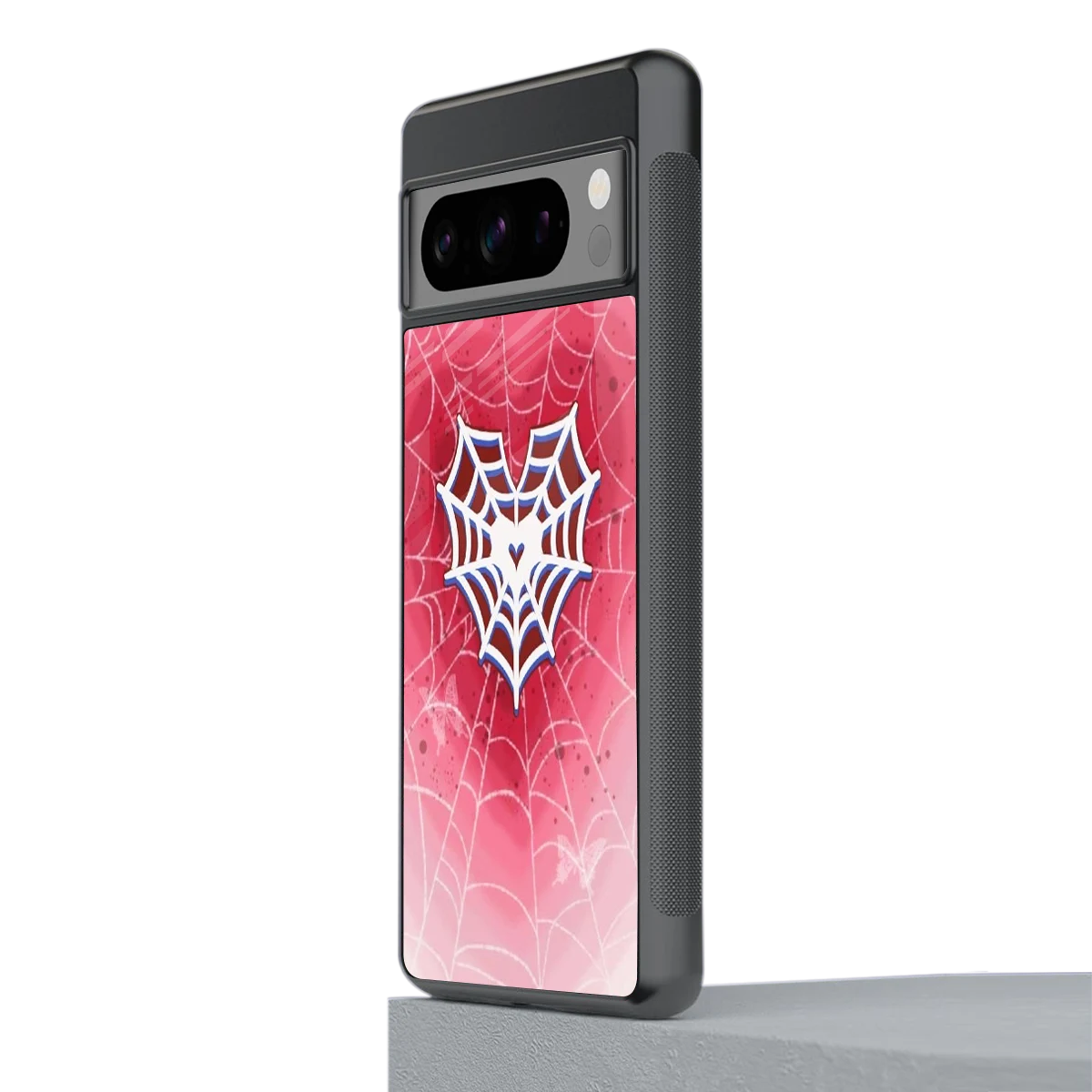 Y2K Hearts X Web stylish phone case for google pixel 8 pro | glossy glass and slim fit