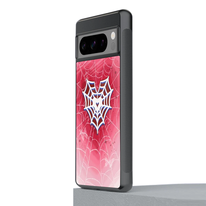 Y2K Hearts X Web stylish phone case for google pixel 8 pro | glossy glass and slim fit