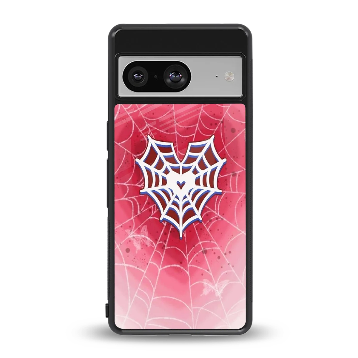 Y2K Hearts X Web back phone cover | glass case for google pixel 8