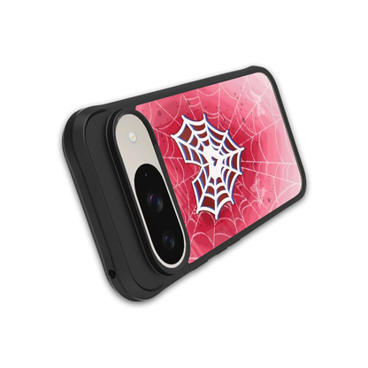 Y2K Hearts X Web stylish phone case for google pixel 9 | glossy glass and slim fit