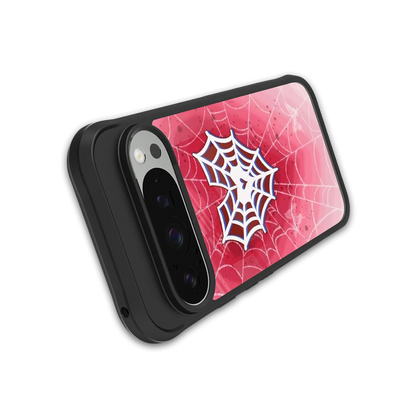 Y2K Hearts X Web stylish phone case for google pixel 9 pro xl | glossy glass and slim fit