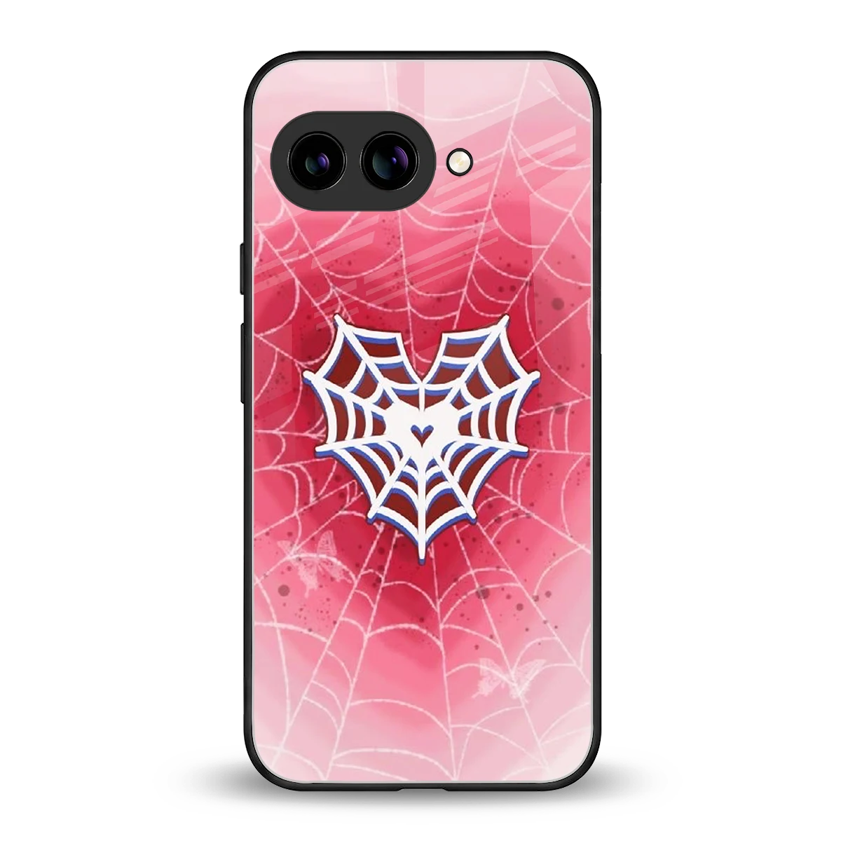 Y2K Hearts X Web back phone cover | glass case for google pixel 9a