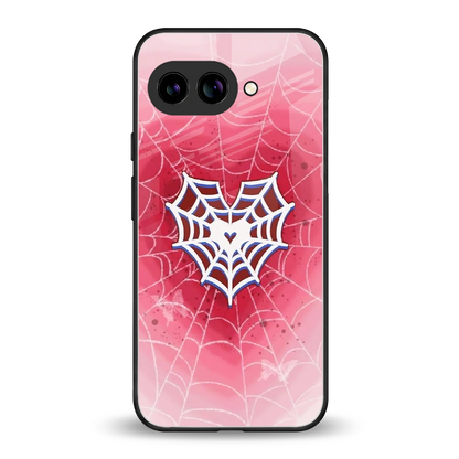 Y2K Hearts X Web back phone cover | glass case for google pixel 9a