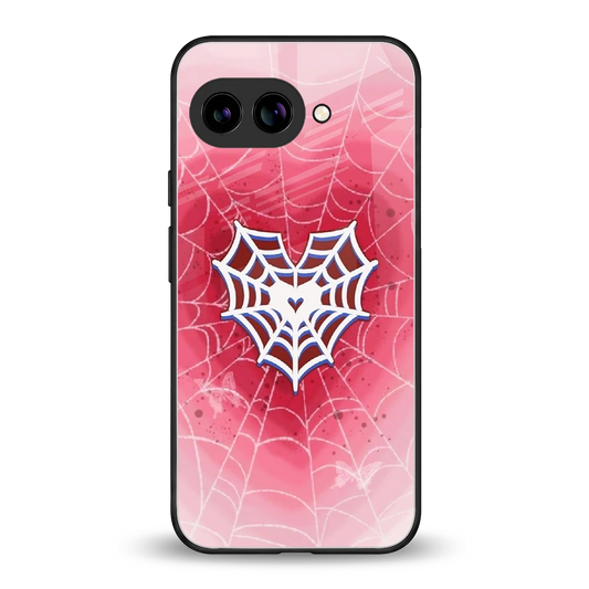 Y2K Hearts X Web back phone cover | glass case for google pixel 10a
