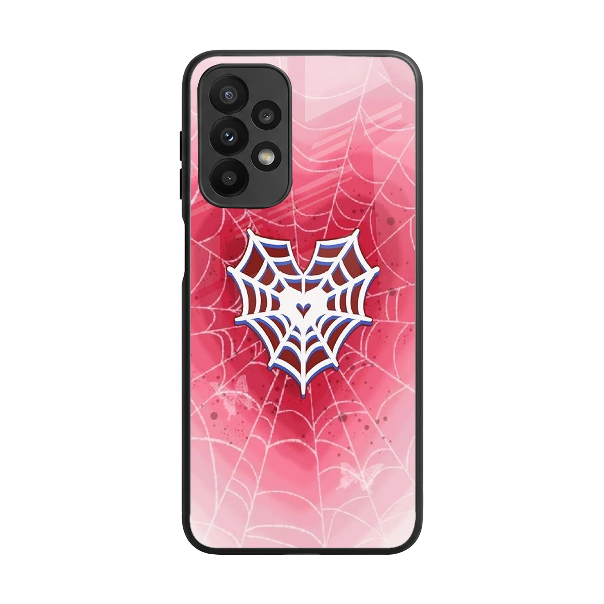 Y2K Hearts X Web back phone cover | glass case for samsung galaxy a23