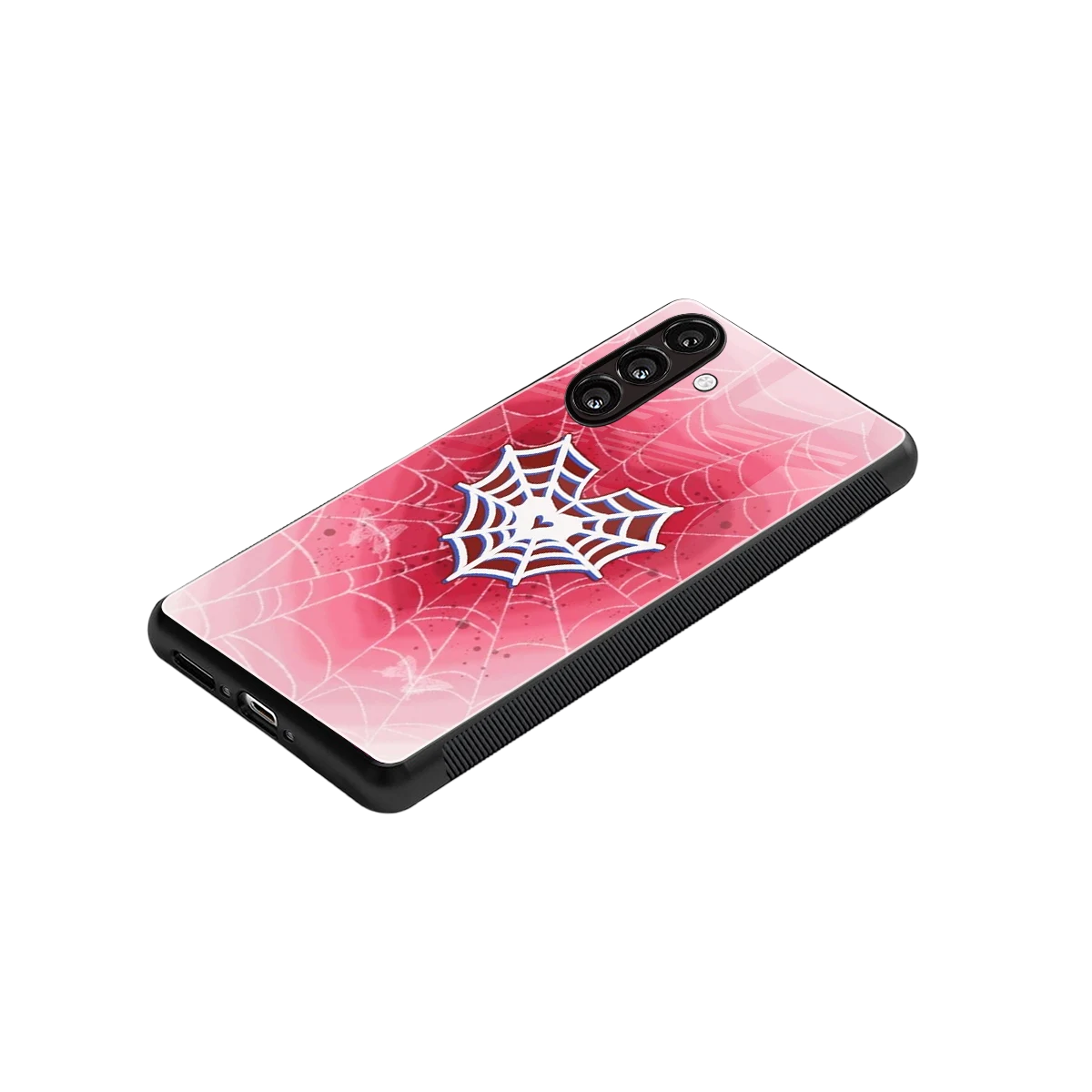 Y2K Hearts X Web stylish phone case for samsung galaxy m35 5g | glossy glass and slim fit