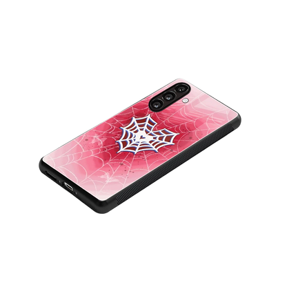 Y2K Hearts X Web stylish phone case for samsung galaxy m35 5g | glossy glass and slim fit